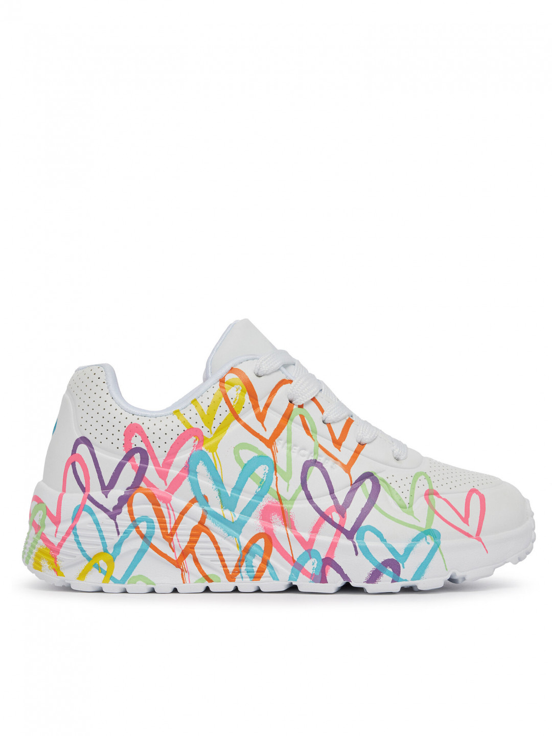 Skechers Sneakersy Uno Lite Spread The Love 314064L WML Bílá